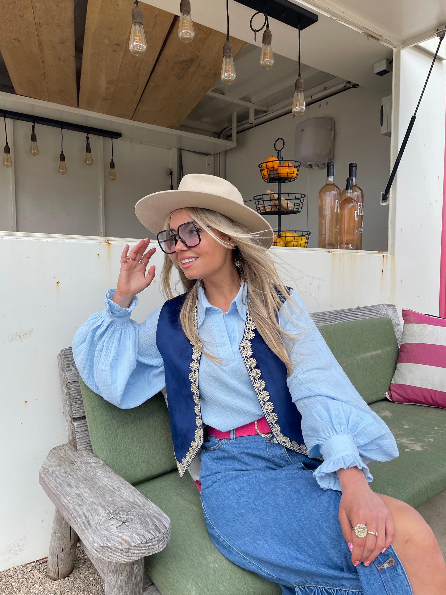 Boho Love Gilet Dark Blue